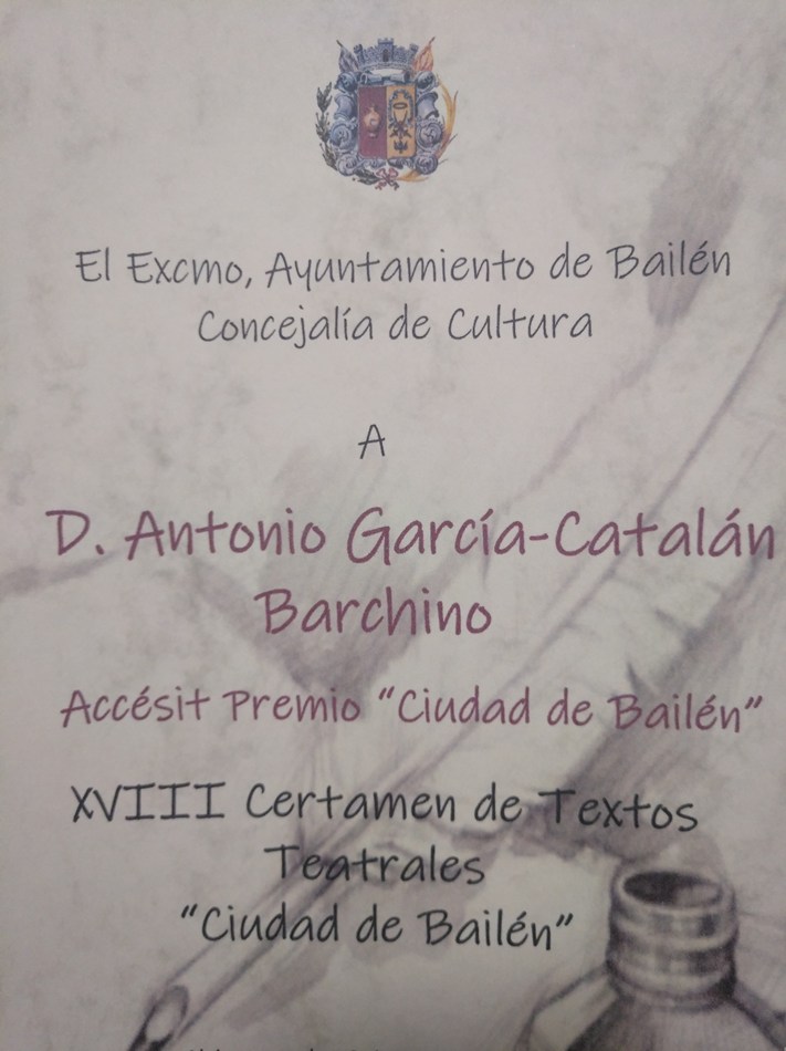 - Premio Antonio García-Catalán accésit