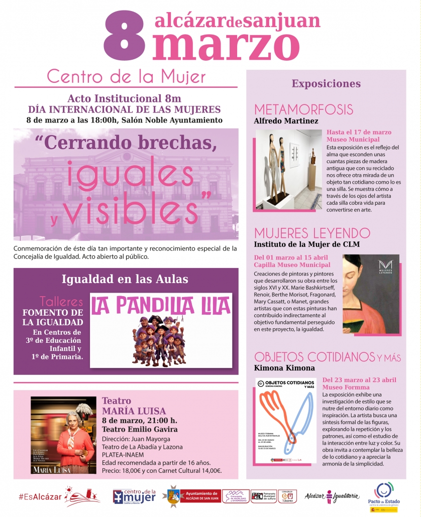 Alcázar y el Centro de la Mujer conmemoran el 8M con talleres ...