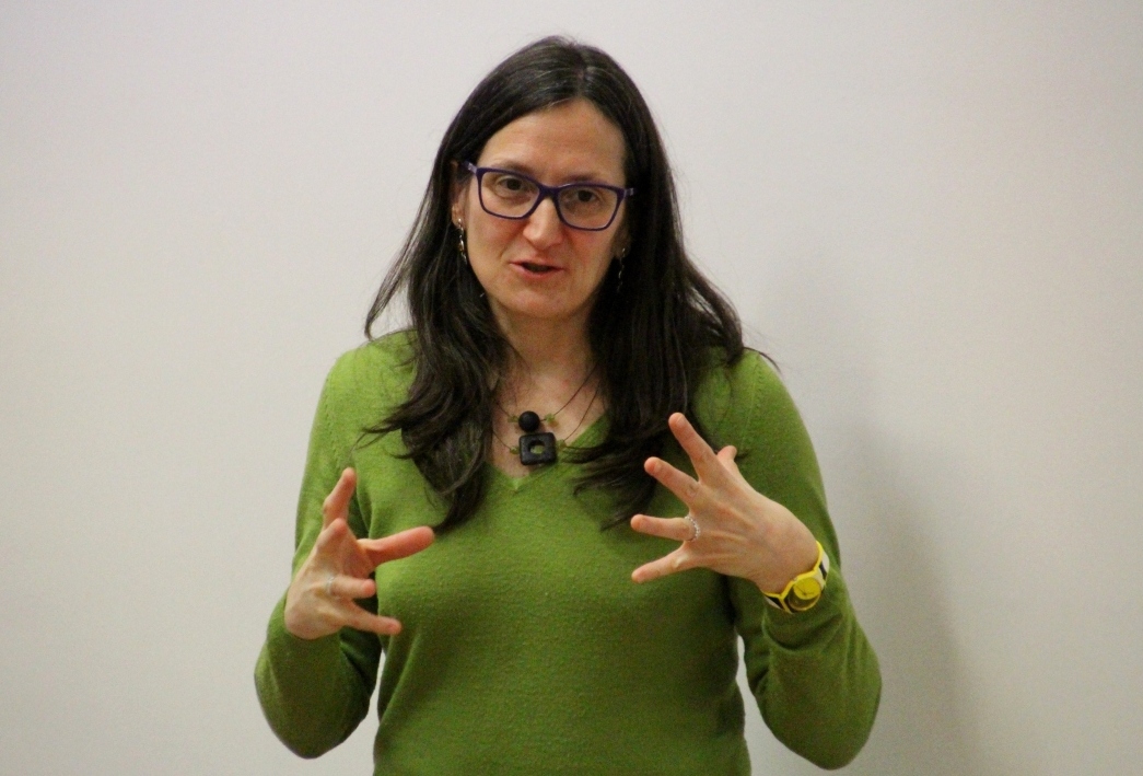-María Ujué durante su charla
