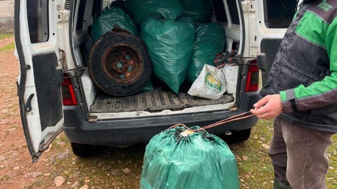 El-Club-de-Pesca-Vallehermoso-retira-miles-de-kilos-de-basura-del-pantano